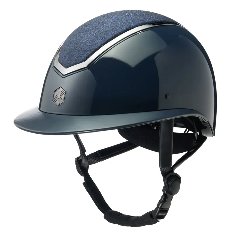 EQX by Charles Owen Kylo Helmet in Navy Gloss Wide Peak